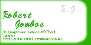 robert gombos business card